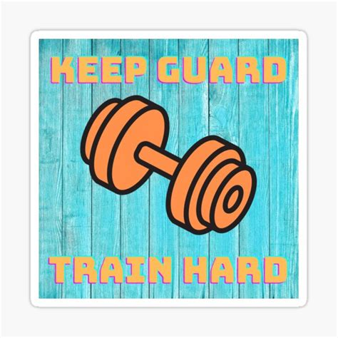 Keep Guard Train Hard Sticker For Sale By Vhs Playground Redbubble