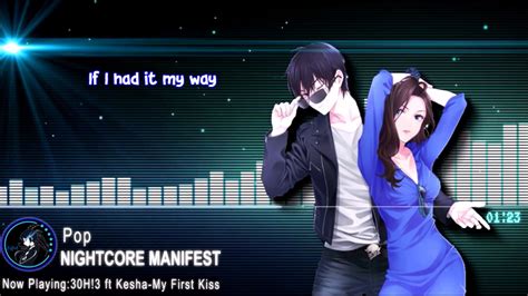 Nightcore My First Kiss 3oh3 Ft Keha Youtube