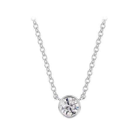 the forevermark tribute™ collection round diamond necklace forevermark
