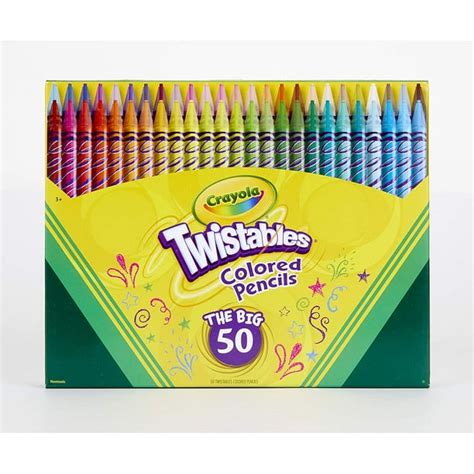 Crayola Twistables Colored Pencil Set Art Supplies T For Kids 50