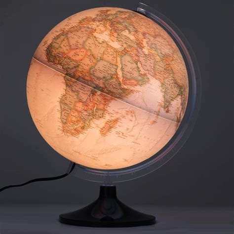 National Geographic Carbon Executive Globe Antique Ocean Illuminated