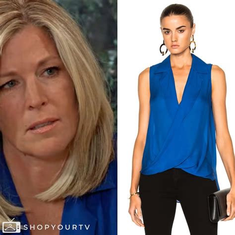 General Hospital: May 2024 Carly’s Blue Wrap Top | Shop Your TV