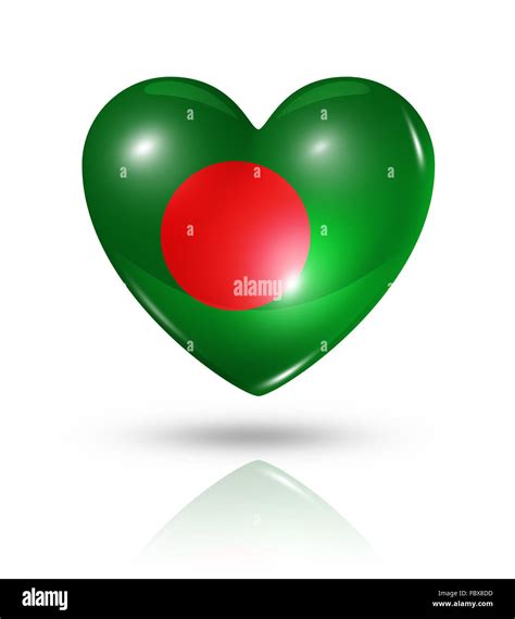 Love Bangladesh Heart Flag Icon Stock Photo Alamy