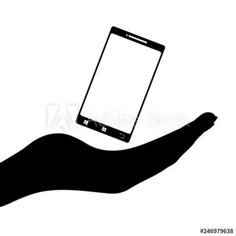 Cell Phone Silhouette Vector At Collection Of Cell