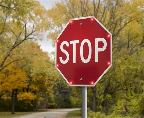 Blinkerstop Flashing Led Stop Sign R1 1 2180 00235 Tapco Traffic