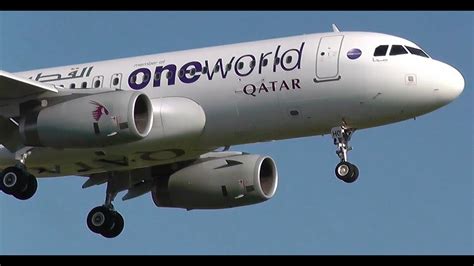 Qatar Airways Airbus A320 232 A7 Aho Oneworld Special Livery Landing At