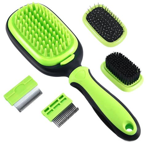 Dog Brush And Cat Brush Set 5 In 1 Pet Grooming Brush Double Sided