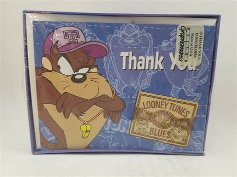 Looney Tunes Blues 15 Tasmanian Devil Thank You Cards With Envelopes