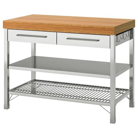 Rimforsa Work Bench Stainless Steel Bamboo Ikea