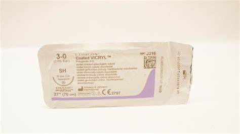 Ethicon J316 3 0 Coated Vicryl Polyglactin Stre Sh 26mm 12c Taperpoin