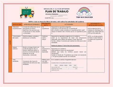 Formato Para Plan De Trabajo Educativo Milformatos Com Vrogue