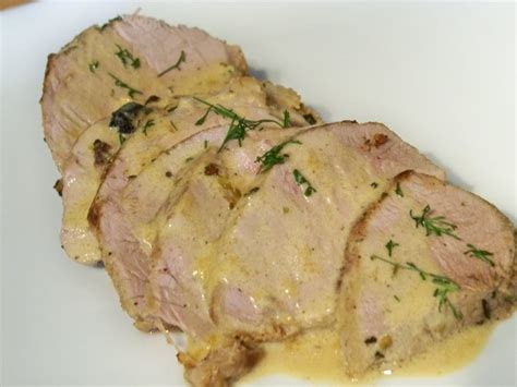 Use those ripe and sweet figs as a side to this. Pork Tenderloin with Mustard Cream Sauce