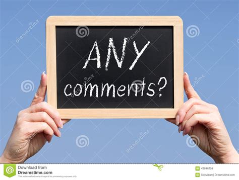 Any Comments Stock Photo - Image: 43846759