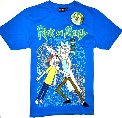 T Shirt Rick And Morty Herren Primark 100 Baumwolle Blau Tv Uk Größen L Bis Xl Ebay