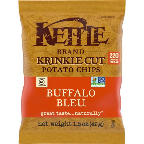 Kettle Brand Potato Chips Krinkle Cut Buffalo Bleu Kettle Chips Snack