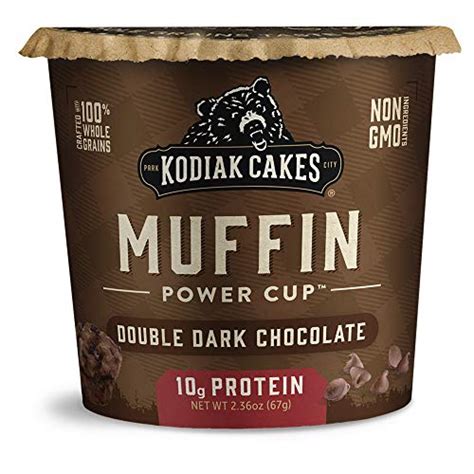 Kodiak Cakes Minute Muffins Double Dark Chocolate 236 Ounce Pack Of
