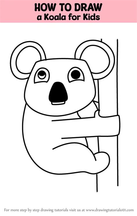 How To Draw A Koala For Kids Animals For Kids Step By Step