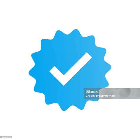 Profile Verification Check Marks Icons Vector Illustration Stock