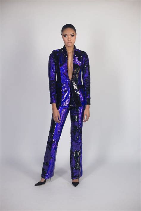 Any Old Iron Idol Suit Suits For Women Glitter Suit Purple Suit