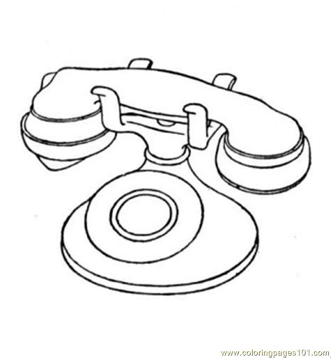 Remember that the cell phone is the theme. Coloring Pages Old Telephone (Technology > Telecom) - free ...