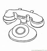 Telephone Coloring Printable Radio Drawing Electronic Electronics Telecom Technology Pdf sketch template