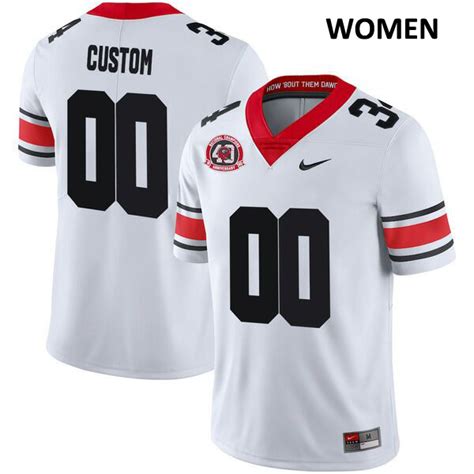 Georgia Bulldogs Womens Custom 00 Ncaa 1980 National Champions 40th