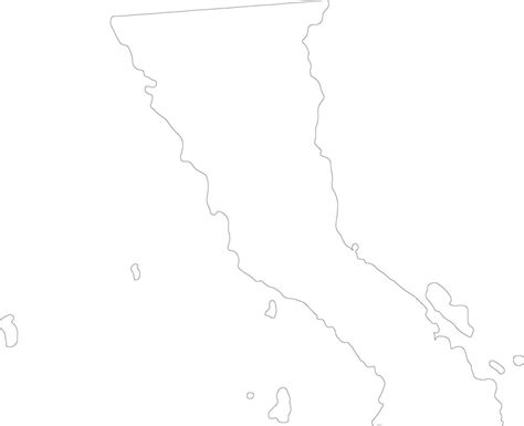 baja california mexico outline map 38097784 vector art at vecteezy