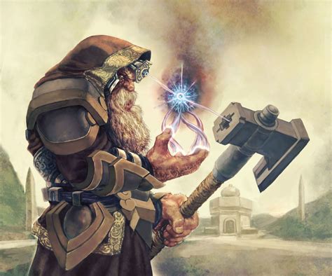 Dwarf Battle Mage By Ramon Bunge Digitalart Cg Art Illustration