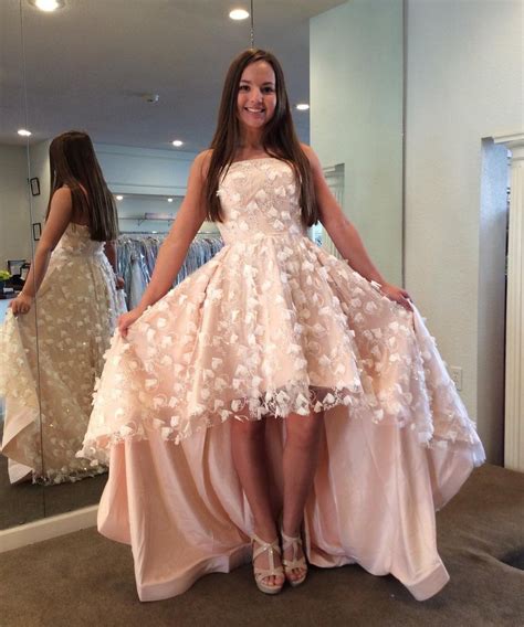 We may earn commission from the links on this page. High-low Strapless homecoming/Prom dress,Cute Beach ...