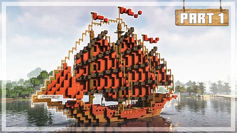 Minecraft How To Build A Sailing Ship Chinese Style Tutorial 12