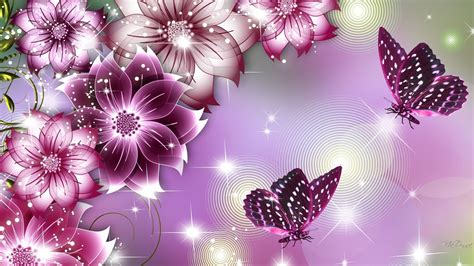 Pink Flower Butterfly Wallpapers Top Free Pink Flower Butterfly