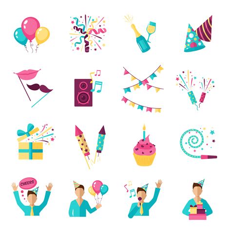 Party Icons Set 462018 Vector Art At Vecteezy