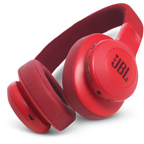 Jbl E55bt Bluetooth Over Ear Headphones Red Jble55btredam Bandh