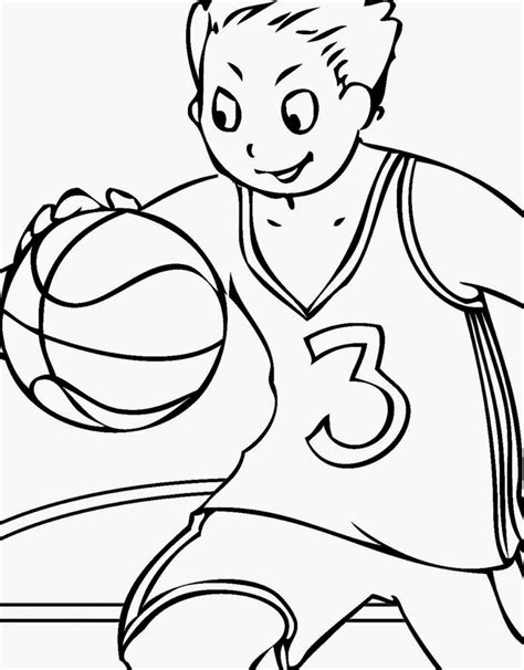 Basketball Coloring Pages Girl Basketball Player Playing Basketball