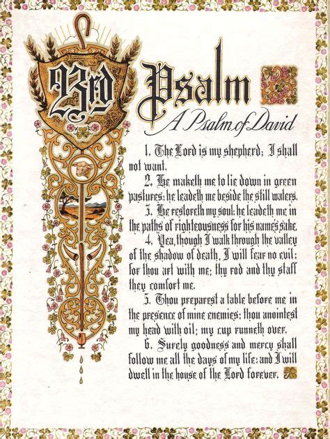 Thus It Is Written 23rd Psalm Alphabet Psalm 23 Psalms Religion