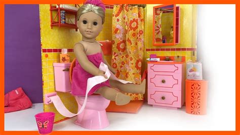doll toys review american girl julie s groovy bathroom playset with images american girl