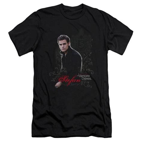 Vampire Diaries Mens Stefan Slim Fit T Shirt Black