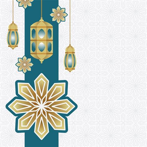 Arabic Islamic Lantern For Ramadan Kareem Eid Mubarak Background