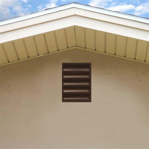 Cmi 12 In X 18 In Brown Rectangle Steel Gable Vent In The Gable Vents
