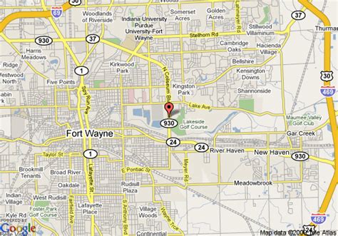 Fort Wayne Map Travelsfinderscom