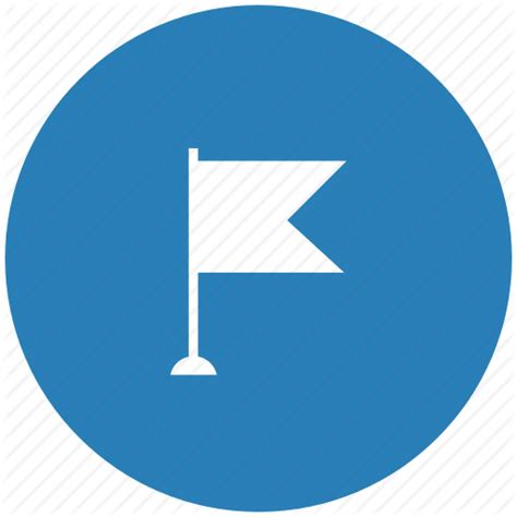 Download Blue, flag, point, pointer, round icon