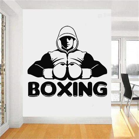 Adesivo De Parede Artes Marciais Lutador Boxing Fran Adesivos De Parede