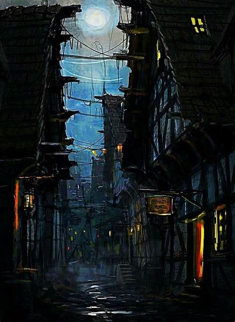 Dark Alley By Christopher Rabenhorst In 2020 Fantasy Landscape