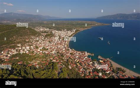 Aerial Photo Of Venetian Port And Town Of Nafpaktos In West Greece