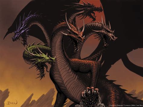 Dragons Wallpaper Five Headed Dragon Dragon Fantasy Hydra