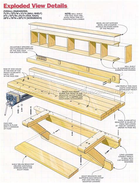 2118 Wall Mounted Workbench Plans Workshop Solutions In 2019