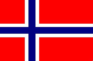 Noregs flagg) is red with an indigo blue scandinavian cross fimbriated in white that extends to the edges of the flag; Norsk på norsk på P1 | ballade.no