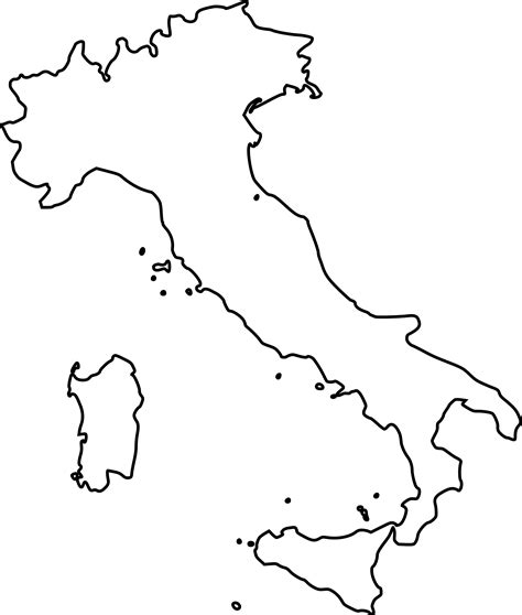 Outline Map Of Italy Printable ~ Free Printable Coloring Page for Kids ...