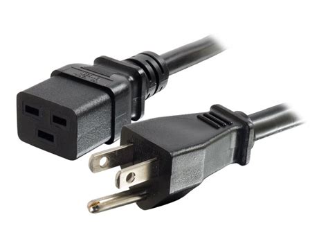 C2g 6ft 14awg 125 Volt Power Cord Nema 5 15p To Iec320 C19 Shica