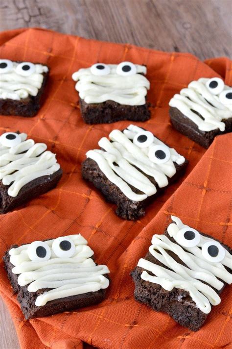 Mummy Brownies Recipe Chisel And Fork Recipe Halloween Food Treats